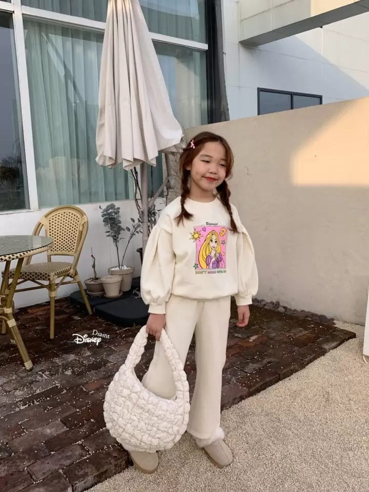 Dsaint - Korean Children Fashion - #littlefashionista - Pretty Princess Puff Fleece Top Bottom Set - 10