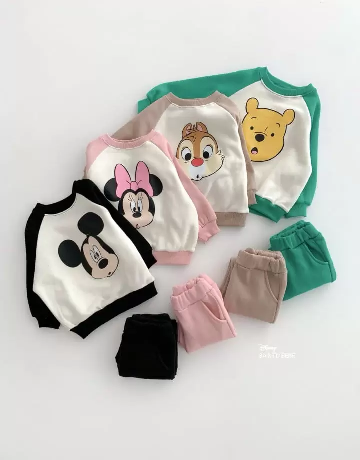Dsaint - Korean Children Fashion - #littlefashionista - Raglan Friend Top Bottom Set - 5