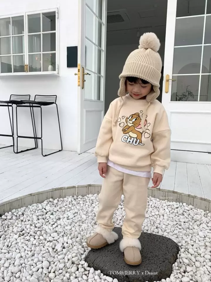 Dsaint - Korean Children Fashion - #magicofchildhood - Chu Jerry Fleece Top Bottom Set - 10