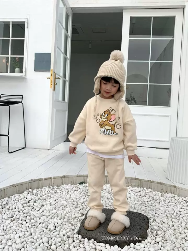 Dsaint - Korean Children Fashion - #minifashionista - Chu Jerry Fleece Top Bottom Set - 11