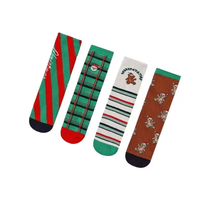 Dudie - Korean Children Fashion - #Kfashion4kids - Merry Santa Socks Set - 2