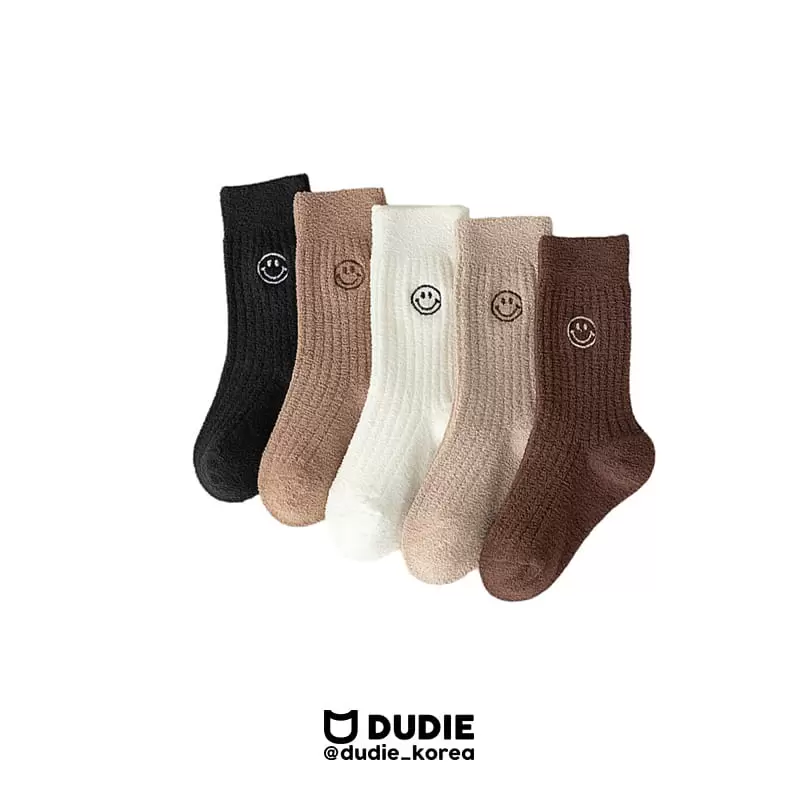 Dudie - Korean Children Fashion - #childofig - Winter Smile Socks Set - 2