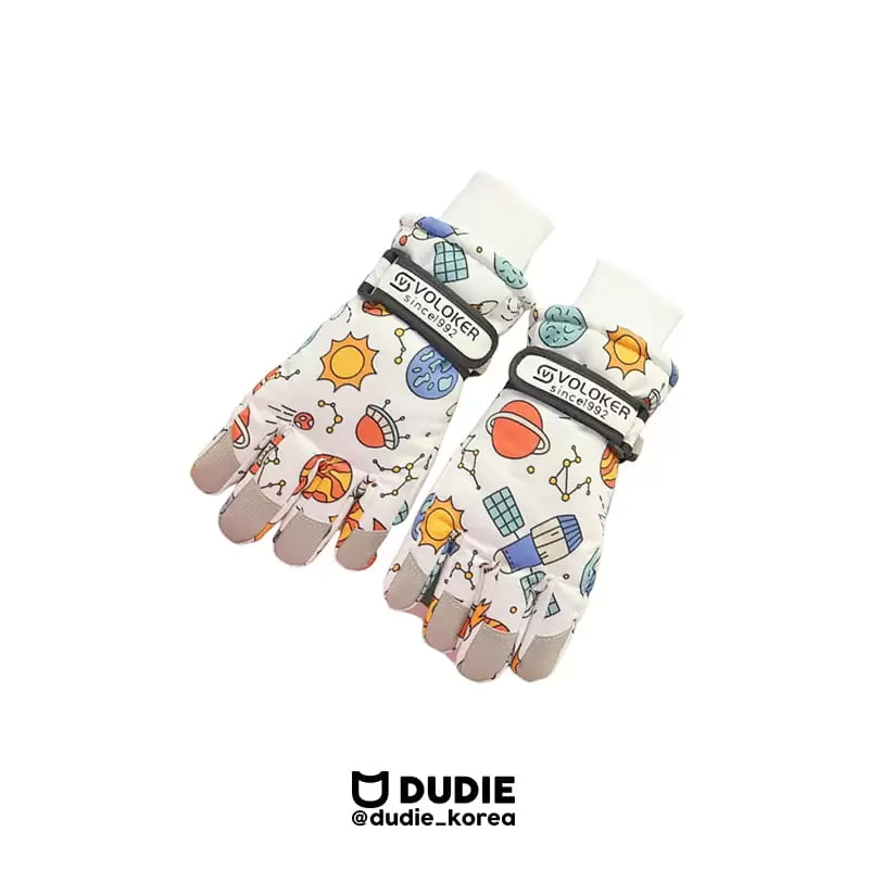 Dudie - Korean Children Fashion - #discoveringself - Art Works Ski Gloves - 3