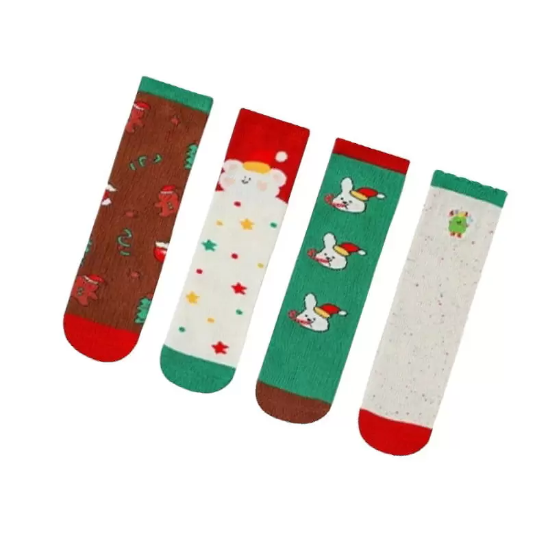 Dudie - Korean Children Fashion - #minifashionista - Merry Bear Socks Set - 3