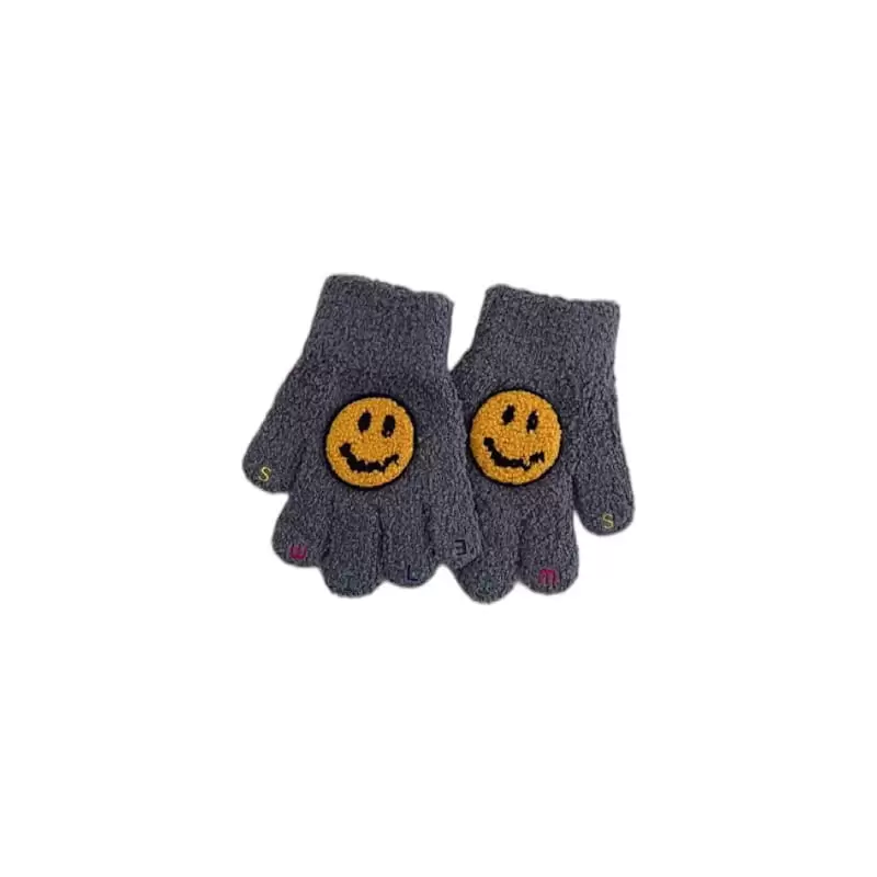 Dudie - Korean Children Fashion - #minifashionista - Lettering Smile Gloves - 4