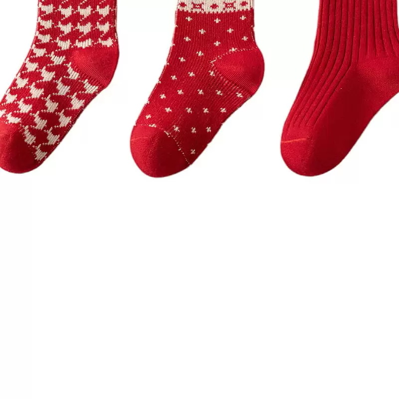 Dudie - Korean Children Fashion - #prettylittlegirls - Rudolph Socks Set - 5