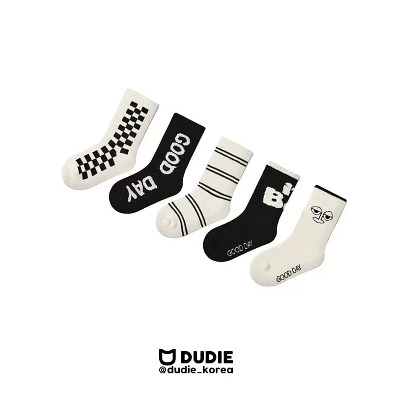 Dudie - Korean Children Fashion - #prettylittlegirls - Good Day Socks Set - 3
