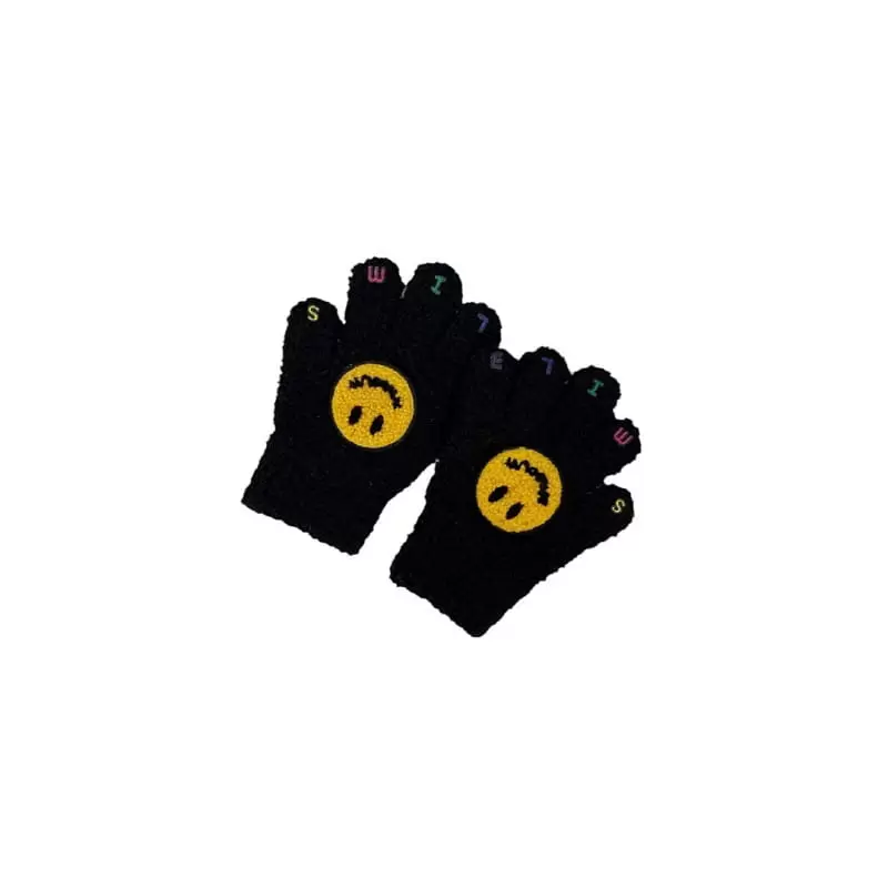 Dudie - Korean Children Fashion - #stylishchildhood - Lettering Smile Gloves - 7