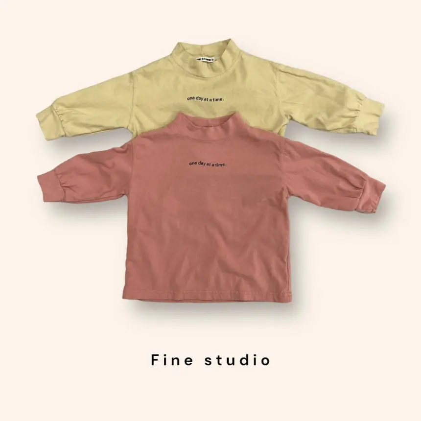 Fine-Studio - Korean Children Fashion - #Kfashion4kids - One Day Turtleneck Tee - 5