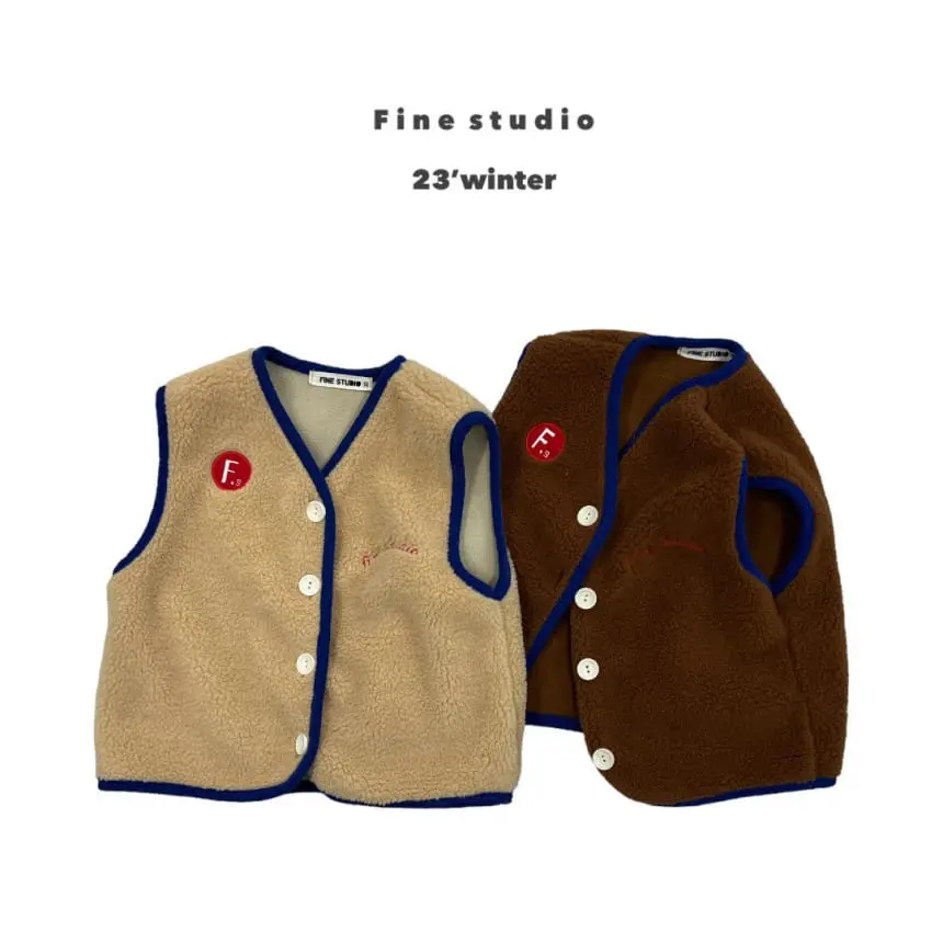 Fine-Studio - Korean Children Fashion - #discoveringself - Cushy Fluffy Vest - 2
