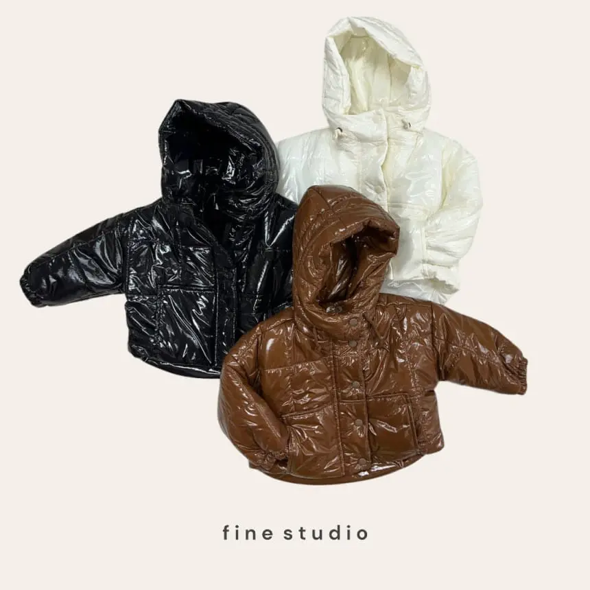 Fine-Studio - Korean Children Fashion - #fashionkids - Glossy Padding Jumper With Mom - 2