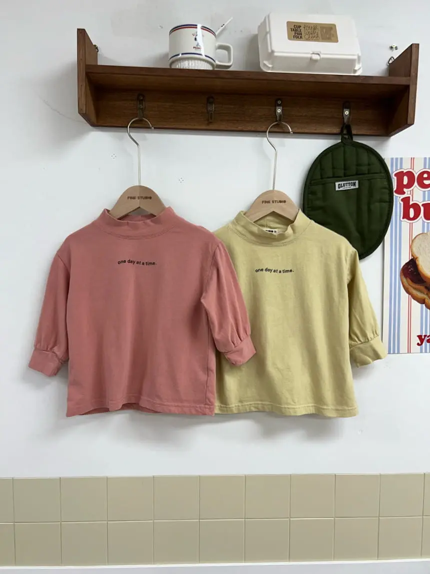 Fine-Studio - Korean Children Fashion - #fashionkids - One Day Turtleneck Tee