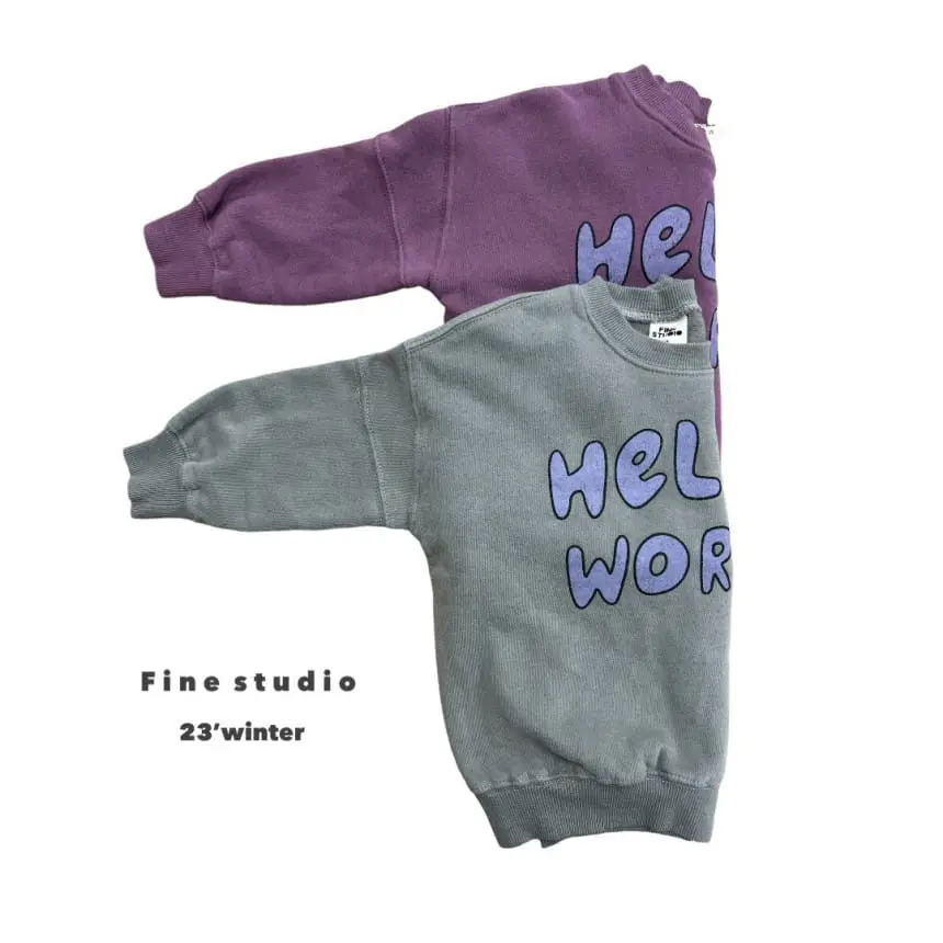 Fine-Studio - Korean Children Fashion - #kidsshorts - World Sweatshirt - 5