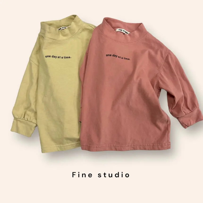 Fine-Studio - Korean Children Fashion - #kidsstore - One Day Turtleneck Tee - 4