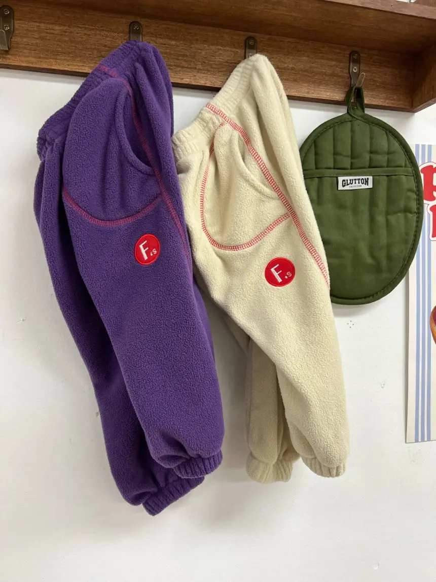 Fine-Studio - Korean Children Fashion - #littlefashionista - Fleece Jogger Pants - 2