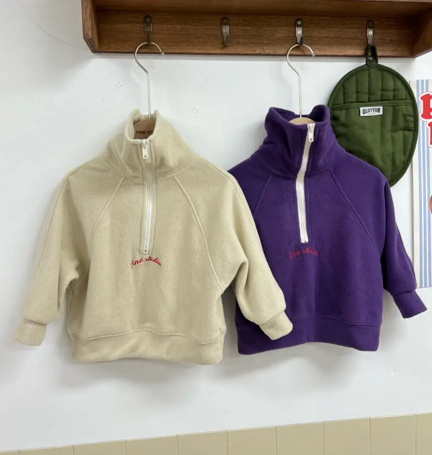 Fine-Studio - Korean Children Fashion - #minifashionista - Polis Collar Sweatshirt - 2