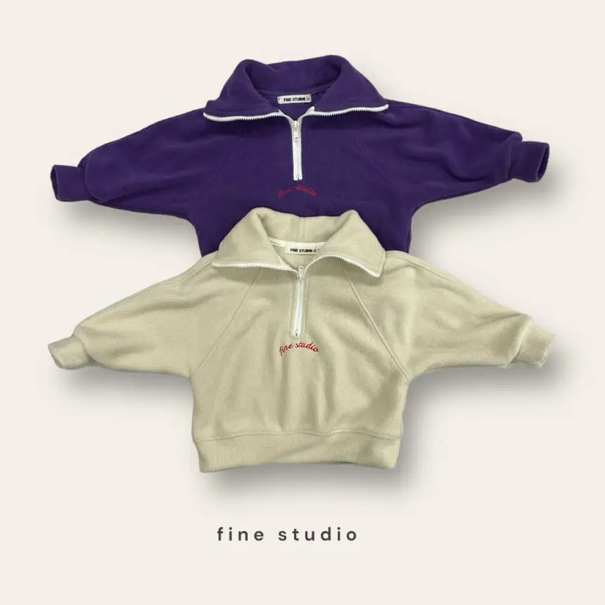 Fine-Studio - Korean Children Fashion - #prettylittlegirls - Polis Collar Sweatshirt - 3
