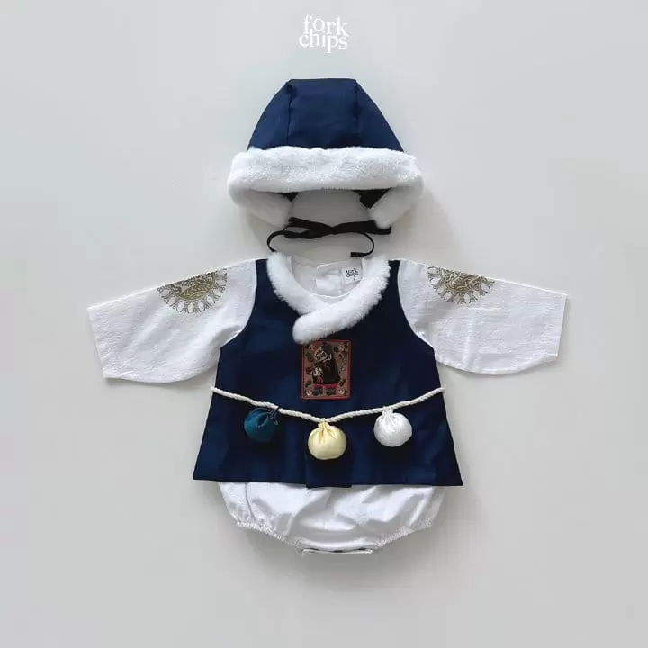 Fork Chips - Korean Baby Fashion - #babyfashion - Yeonji Gonji Boy Hanbok