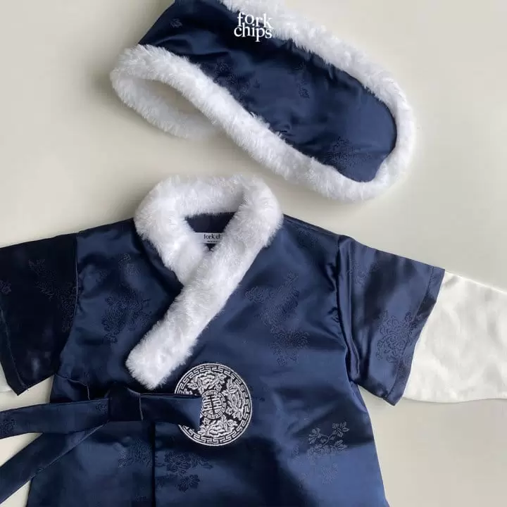 Fork Chips - Korean Baby Fashion - #babylifestyle - New Year's Dress Ear Muffler - 5