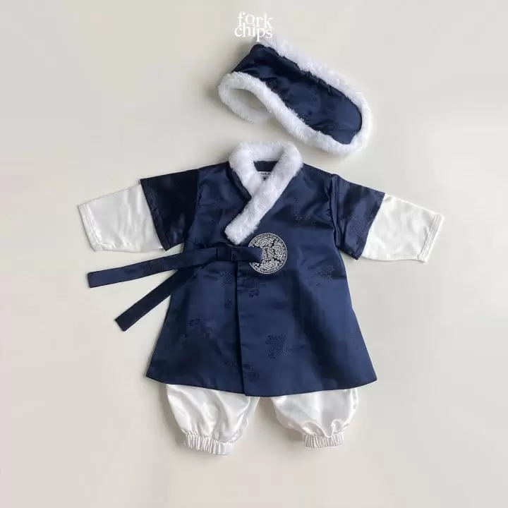 Fork Chips - Korean Baby Fashion - #babyoninstagram - New Year's Dress Ear Muffler - 6