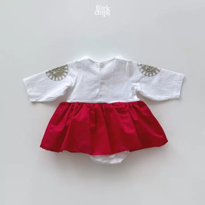 Fork Chips - Korean Baby Fashion - #babylifestyle - Yeonji Gonji Girl Hanbok - 4