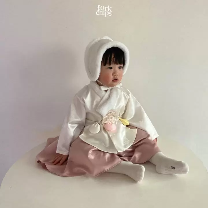 Fork Chips - Korean Baby Fashion - #babyoutfit - New Year's Dress Ear Muffler - 8