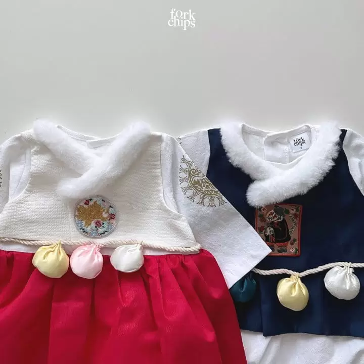 Fork Chips - Korean Baby Fashion - #babywear - Hanbok First Birthday Band - 5