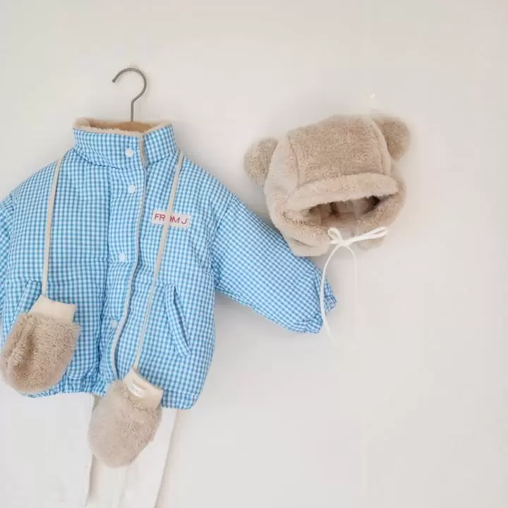 From J - Korean Children Fashion - #kidsshorts - Check Padding Jumper - 4