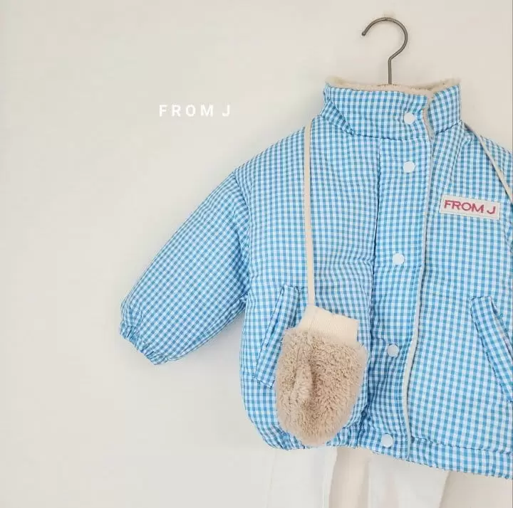 From J - Korean Children Fashion - #kidzfashiontrend - Check Padding Jumper - 5