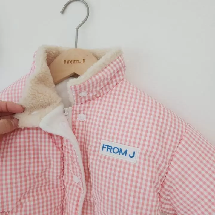 From J - Korean Children Fashion - #magicofchildhood - Check Padding Jumper - 8