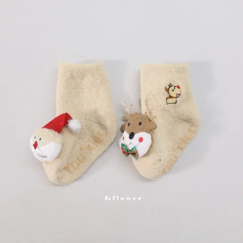 G Flower - Korean Baby Fashion - #babyboutique - Baby Christmas Socks - 6