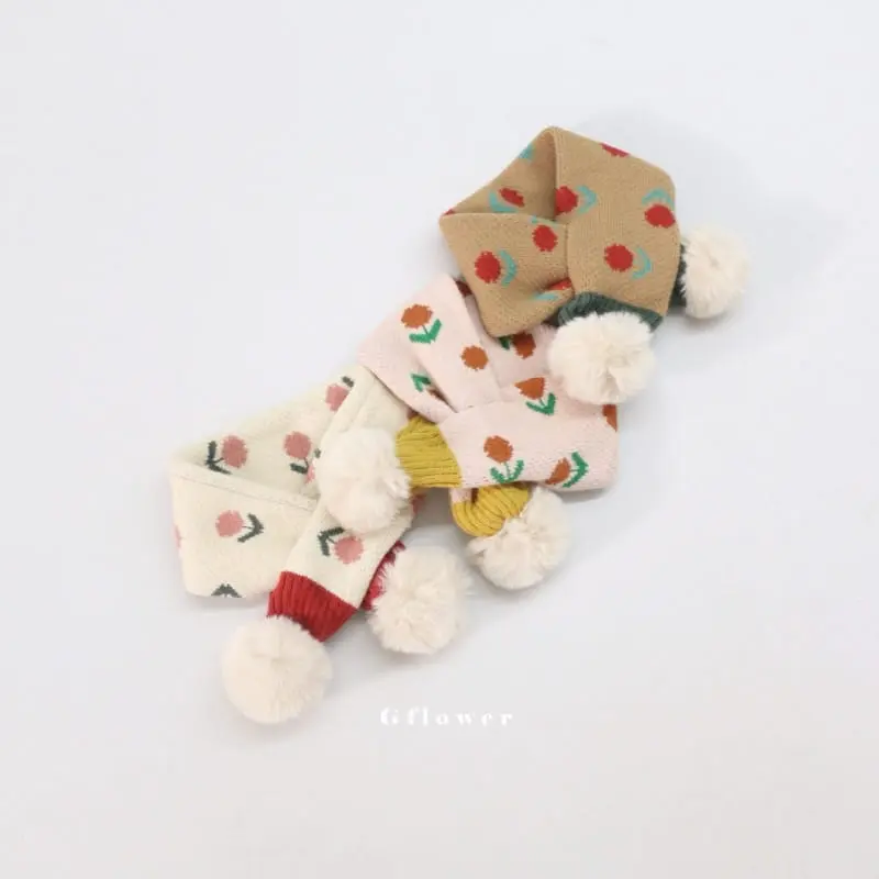 G Flower - Korean Baby Fashion - #babyboutiqueclothing - Flower Fluffy Bell Muffler