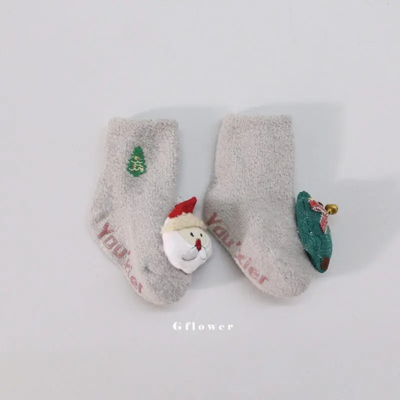 G Flower - Korean Baby Fashion - #babyboutiqueclothing - Baby Christmas Socks - 8