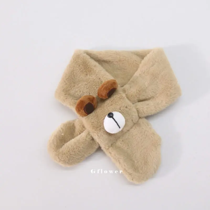 G Flower - Korean Baby Fashion - #babyootd - Fluffy Bear Nose Muffler - 7