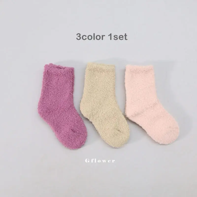 G Flower - Korean Baby Fashion - #babyoutfit - Sleep Pink Socks Set - 3