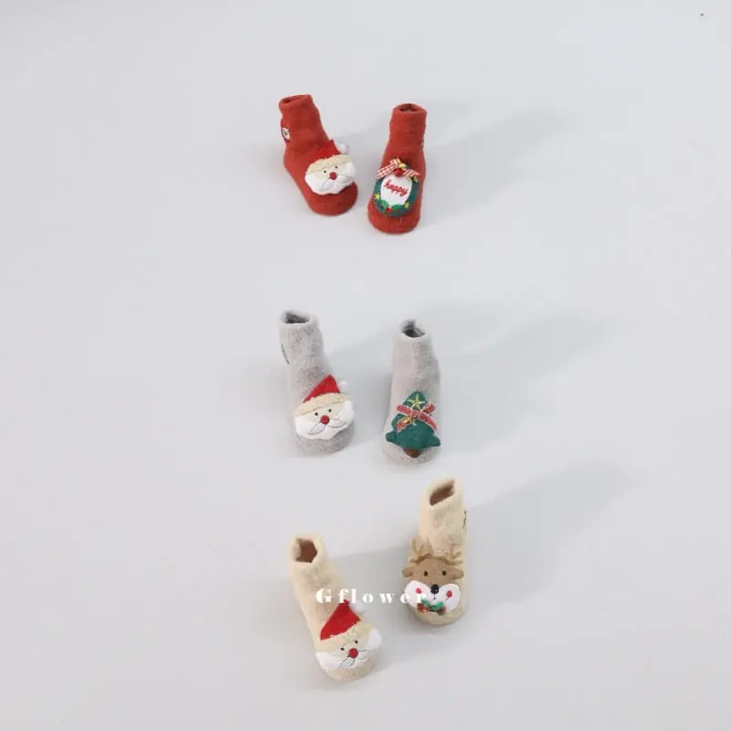 G Flower - Korean Baby Fashion - #babywear - Baby Christmas Socks - 3