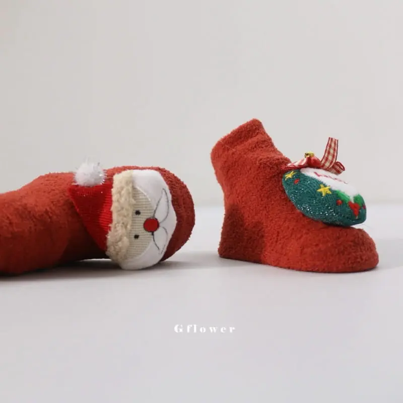 G Flower - Korean Baby Fashion - #onlinebabyshop - Baby Christmas Socks - 5