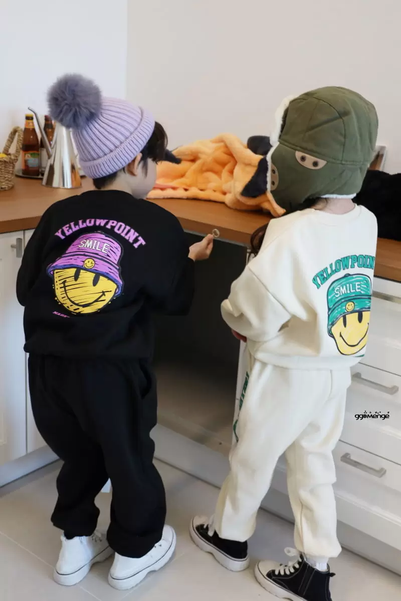 Ggomenge - Korean Children Fashion - #Kfashion4kids - Adult Yellow Point Top Bottom Set - 11