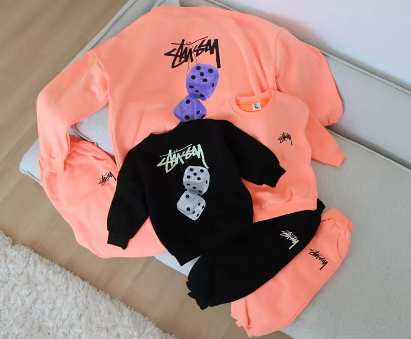 Ggomenge - Korean Children Fashion - #childofig - Adult Dies Fleece Top Bottom Set