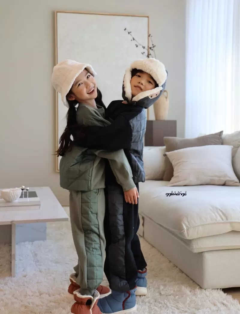 Ggomenge - Korean Children Fashion - #childofig - Adult Square Top Bottom Set - 11