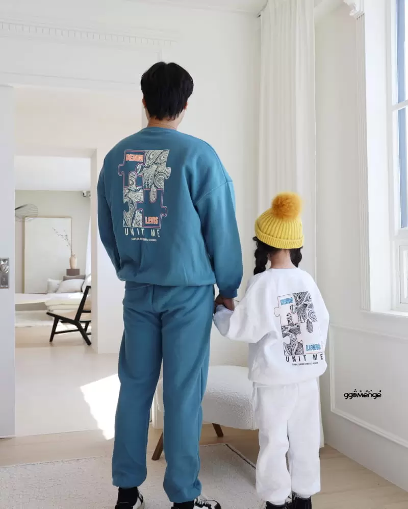 Ggomenge - Korean Children Fashion - #childrensboutique - Adult Luis Top Bottom Set - 8