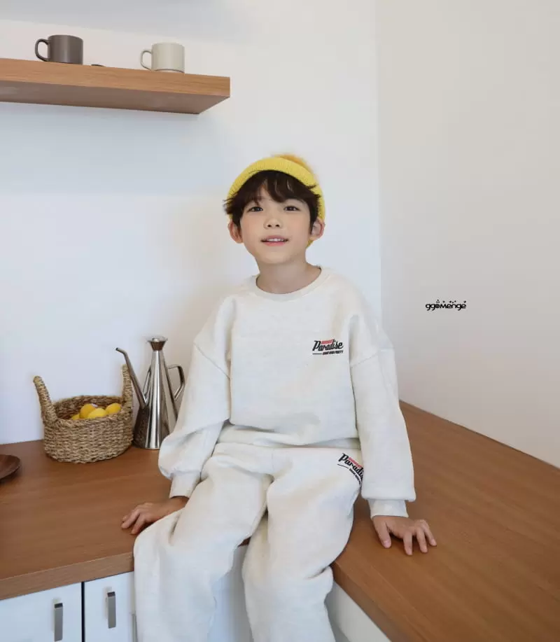 Ggomenge - Korean Children Fashion - #discoveringself - Adult Paradise Fleece Top Bottom Set - 2
