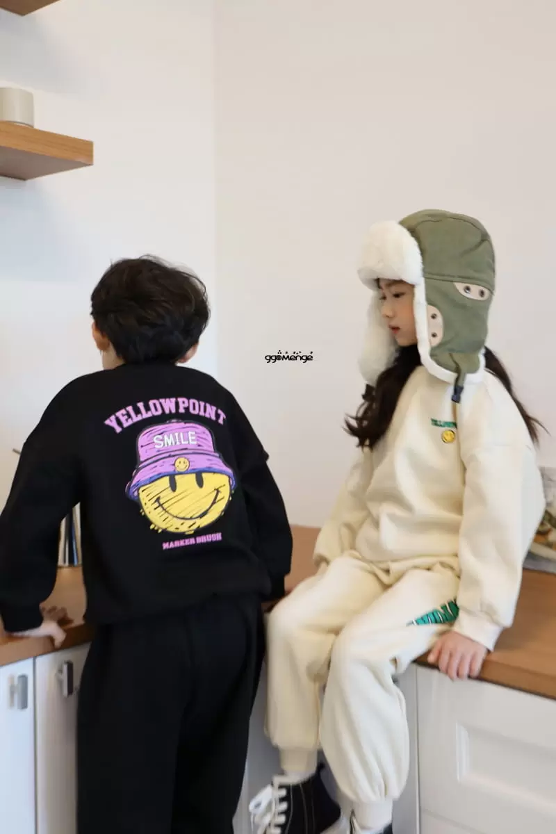 Ggomenge - Korean Children Fashion - #discoveringself - Adult Yellow Point Top Bottom Set - 6