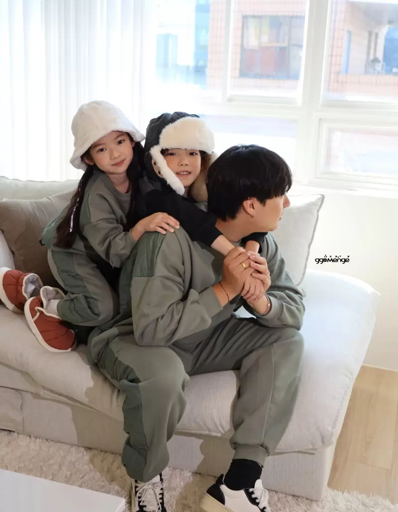 Ggomenge - Korean Children Fashion - #Kfashion4kids - Adult Square Top Bottom Set - 4