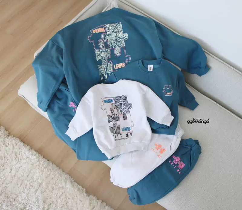 Ggomenge - Korean Children Fashion - #magicofchildhood - Adult Luis Top Bottom Set
