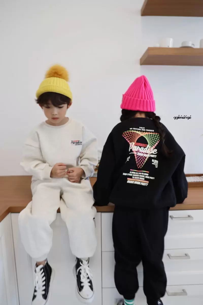 Ggomenge - Korean Children Fashion - #magicofchildhood - Adult Paradise Fleece Top Bottom Set - 9