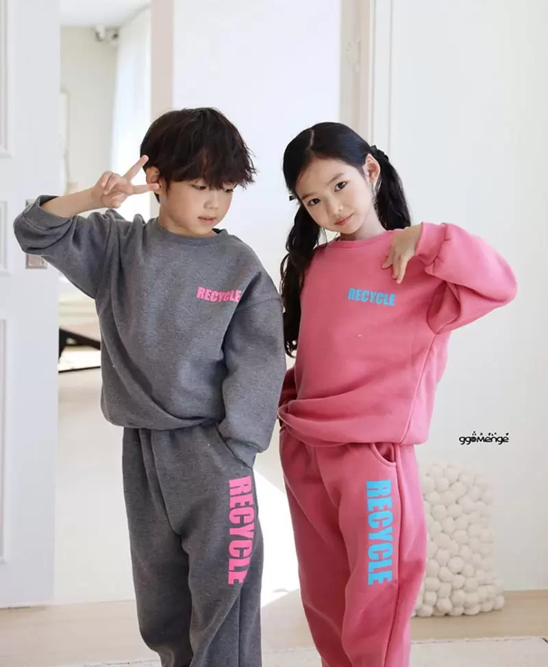 Ggomenge - Korean Children Fashion - #magicofchildhood - Adult Recycle Fleece Top Bottom Set - 11