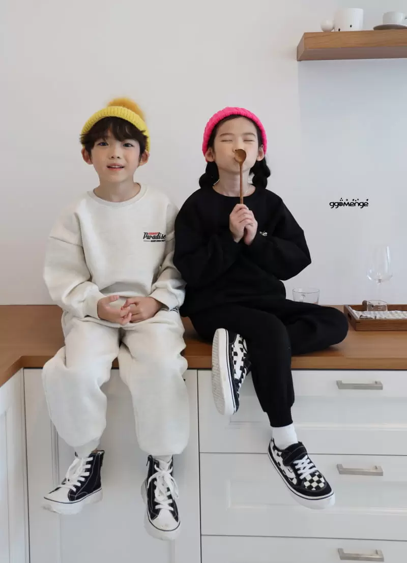 Ggomenge - Korean Children Fashion - #minifashionista - Adult Paradise Fleece Top Bottom Set - 10