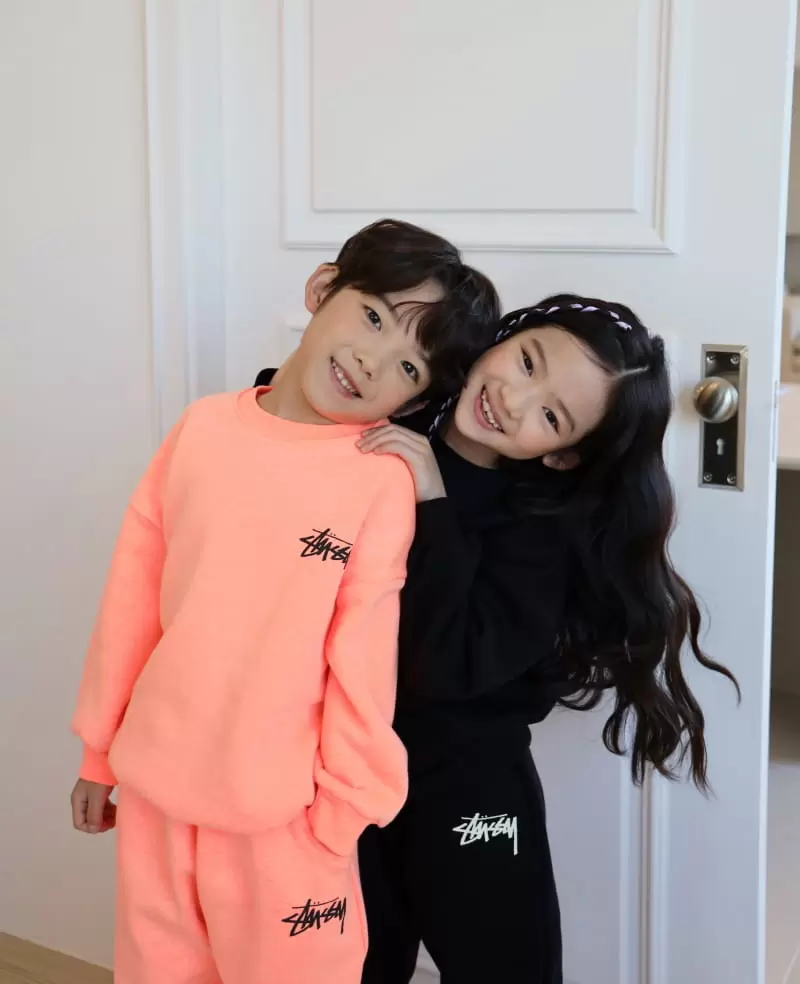 Ggomenge - Korean Children Fashion - #minifashionista - Dies Fleece Top Bottom Set - 11