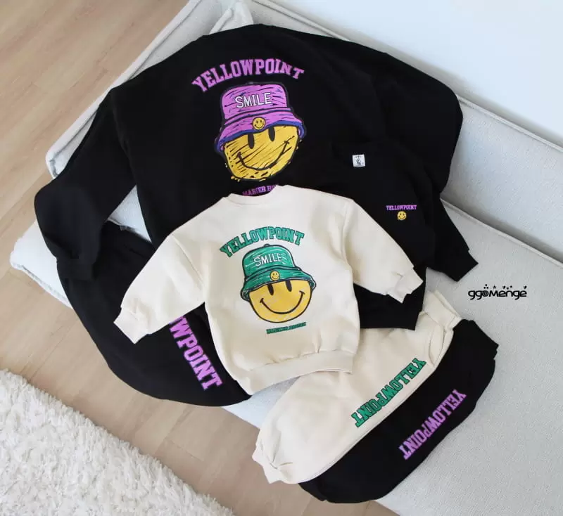 Ggomenge - Korean Children Fashion - #prettylittlegirls - Adult Yellow Point Top Bottom Set
